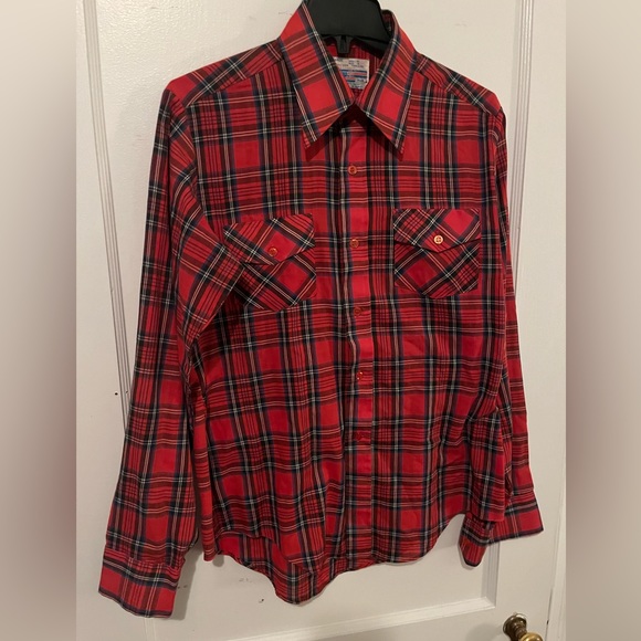Vintage 1970s plaid button down shirt (men’s L/women’s XL) - Picture 4 of 4
